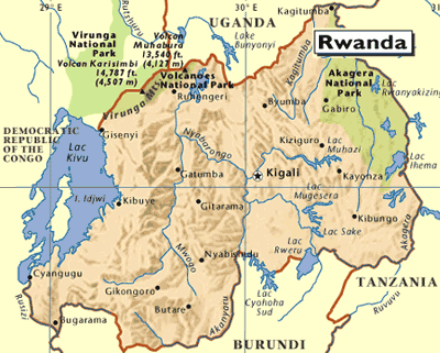 a map of rwanda. Map of Rwanda