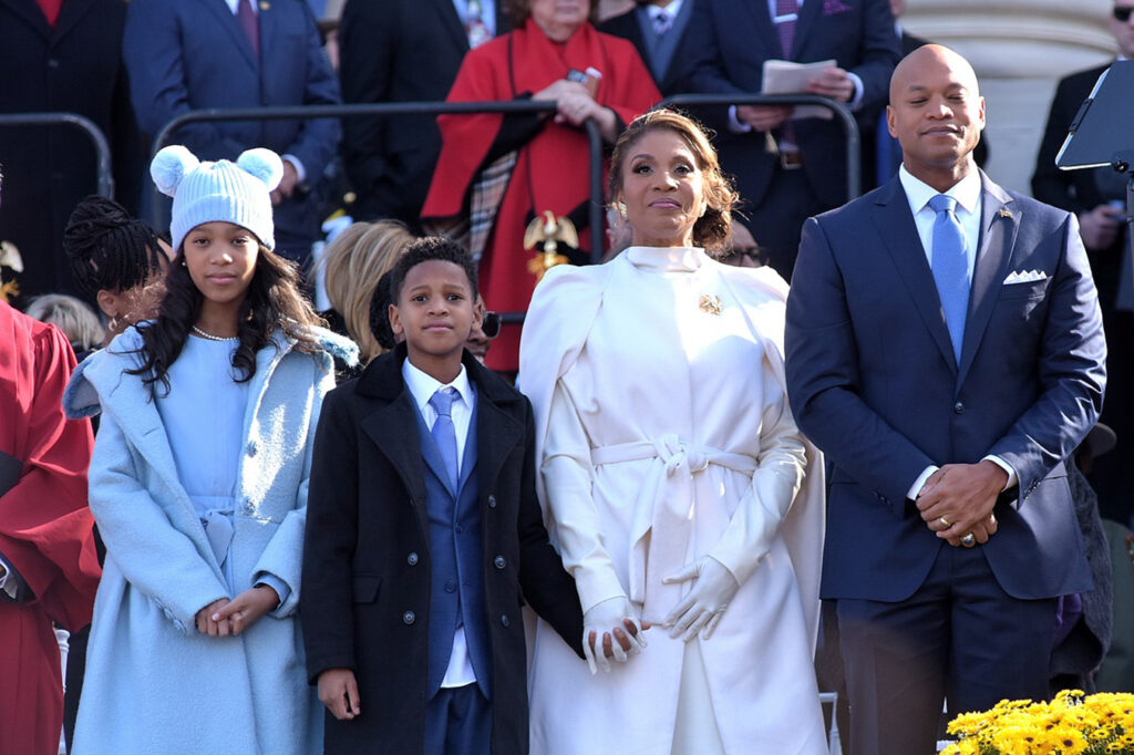 Wes Moore and Family on Inauguration Day, Jan. 18, 2023 