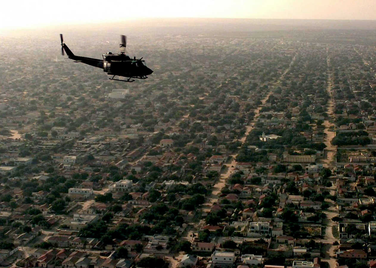 Black Helicopter over Mogadishu, Somalia