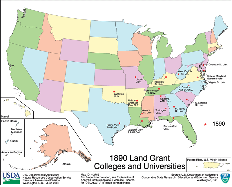 1890 Land Grant Colleges and Universities