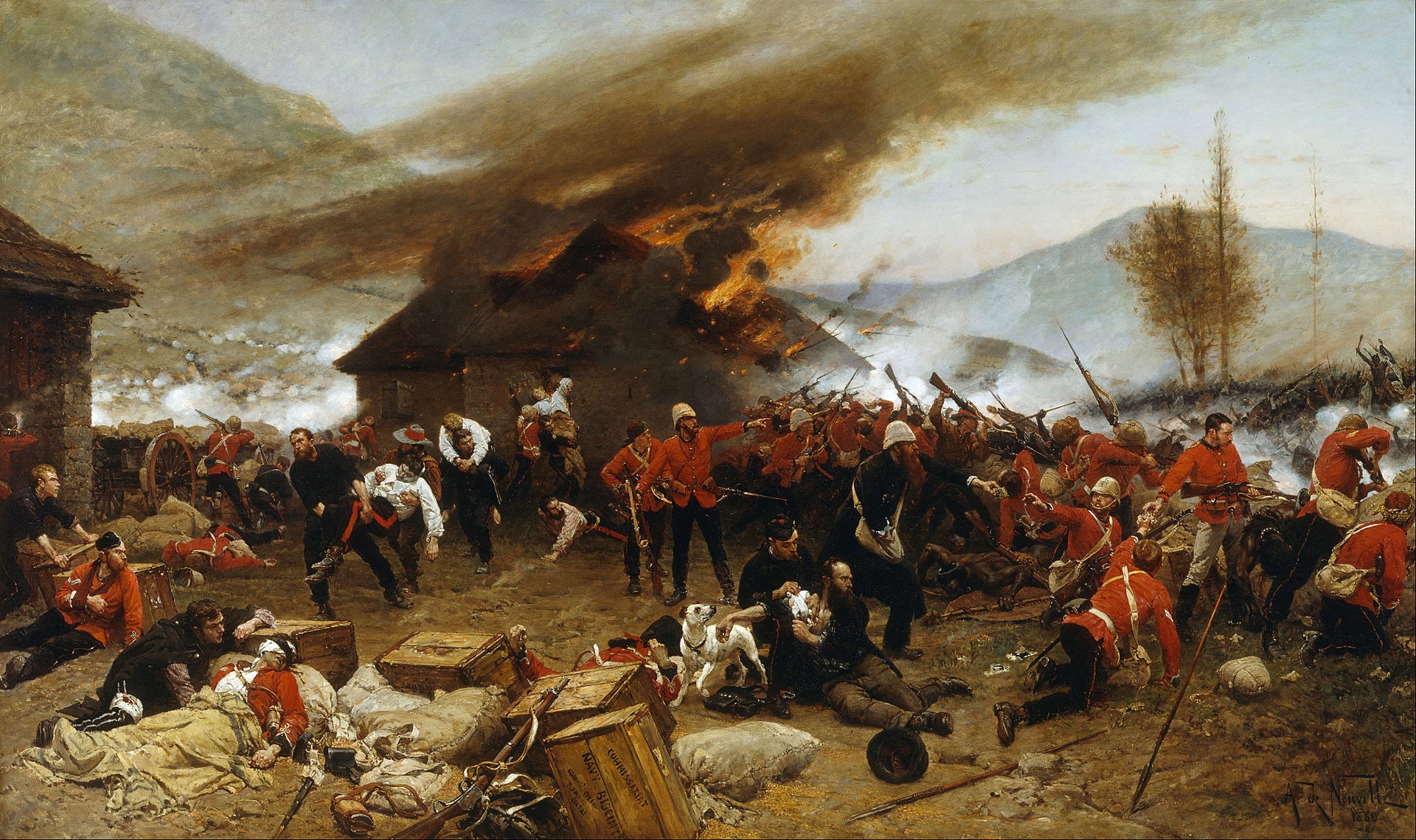Battle scene of the the Anglo-Zulu War