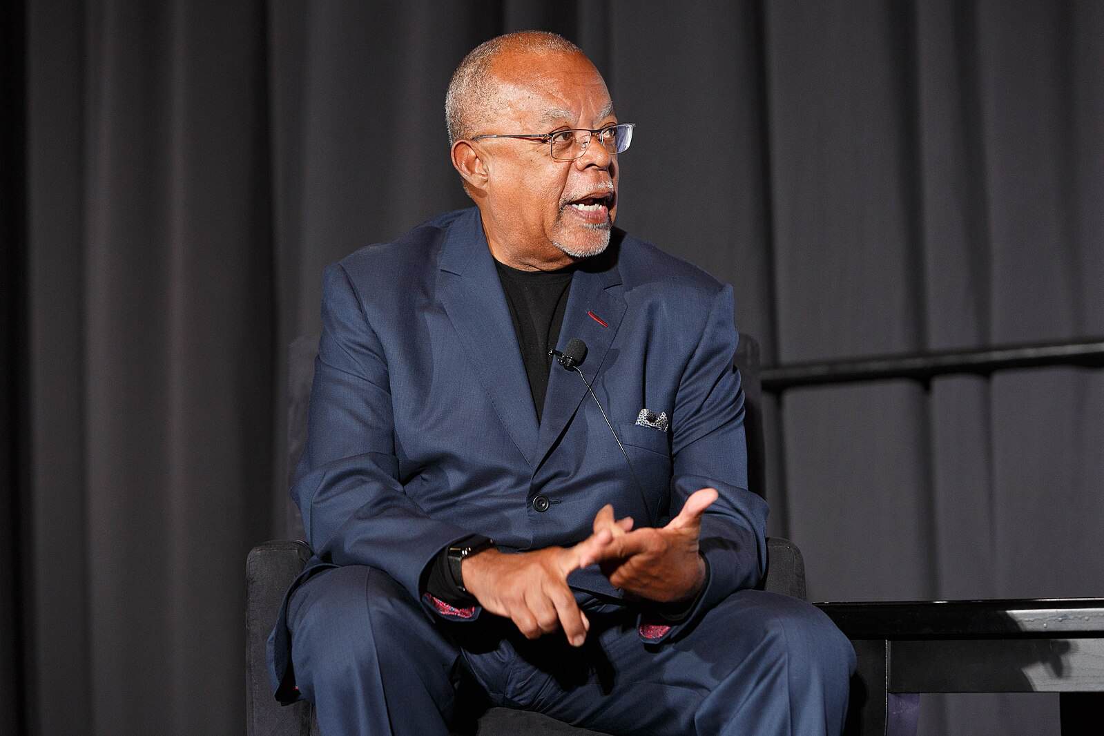 Henry Louis Gates Jr. speaks on a panel about race in America on the Understanding Our World Stage at the National Book Festival, August 31, 2019. Henry Louis Gates Jr. speaks on a panel about race in America on the Understanding Our World Stage at the National Book Festival, August 31, 2019.