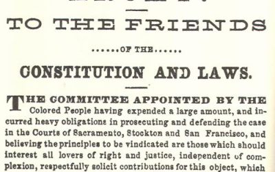 Newspaper advertisement appealing to people who are friends of the Constitution and Laws|