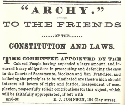 Newspaper advertisement appealing to people who are friends of the Constitution and Laws|