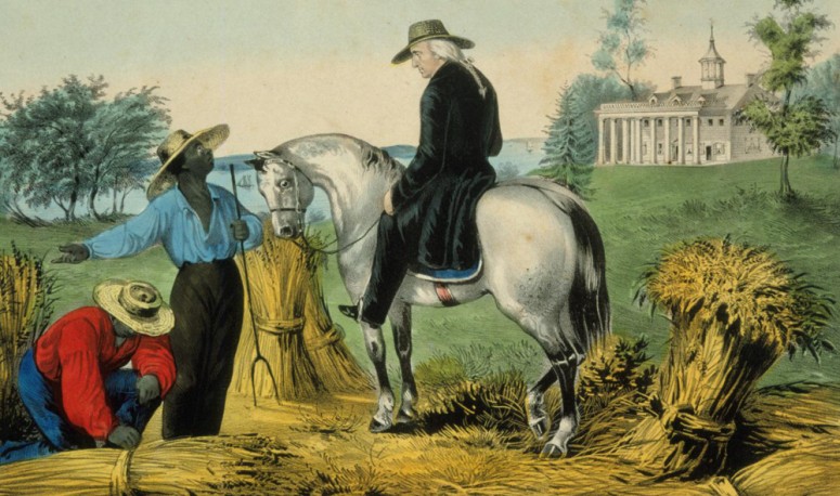 Enslaved workers with George Washington