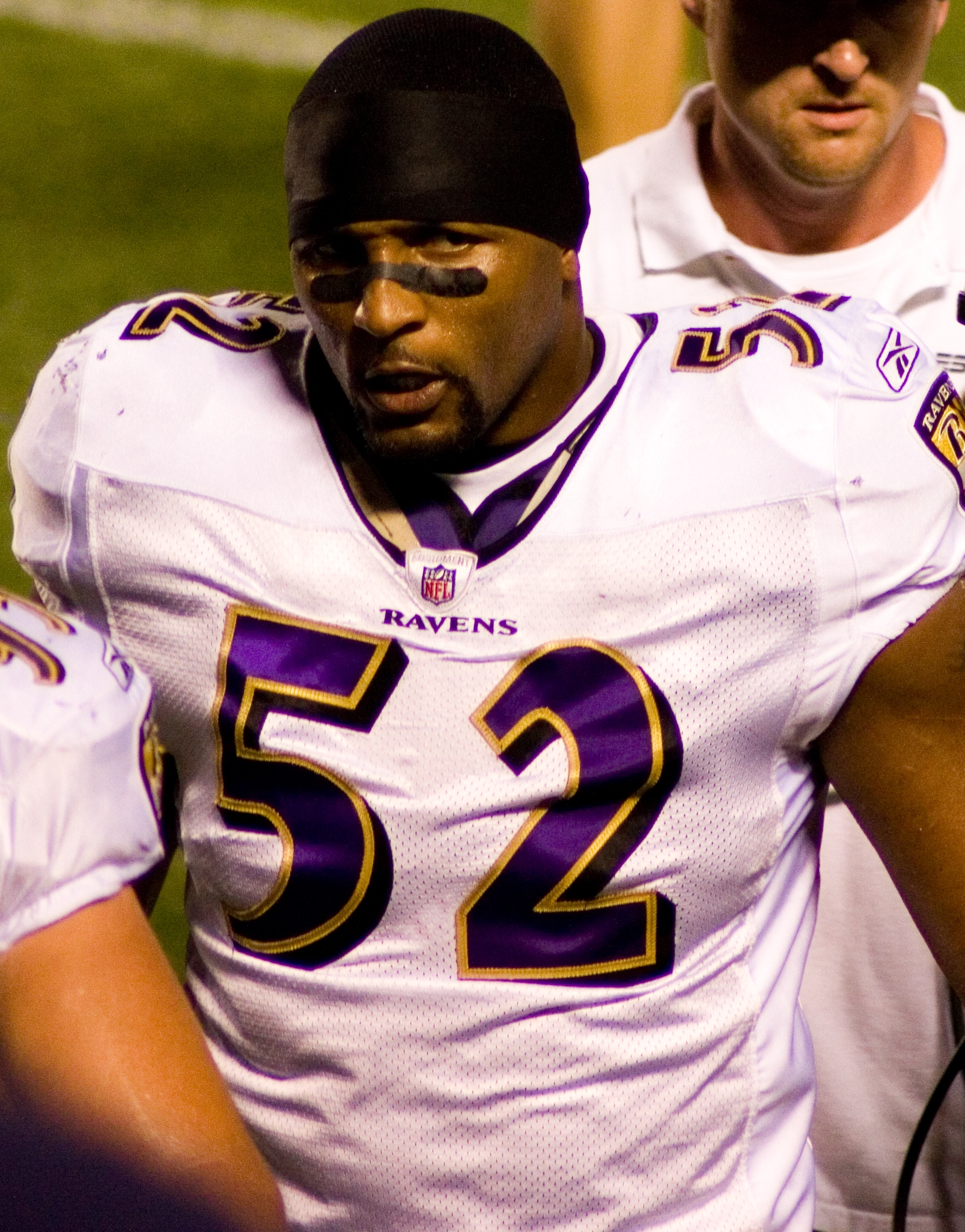 Ray Lewis during a game with the Baltimore Ravens against the Pittsburgh Steelers
