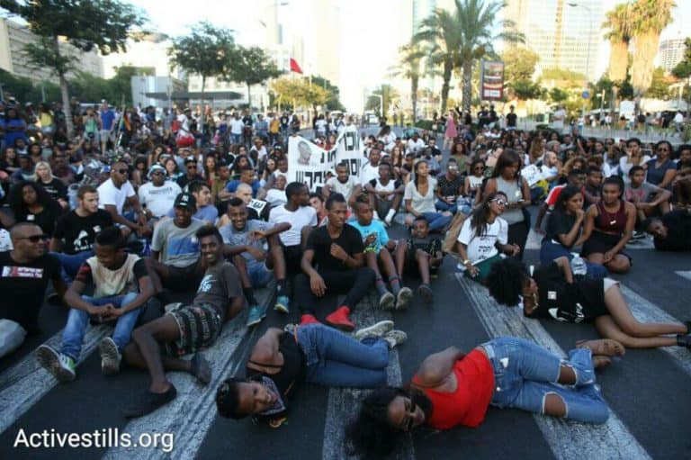 Black Lives Matter Protest in Tel Aviv, Israel, 2015 Black Lives Matter Protest in Tel Aviv, Israel, 2015