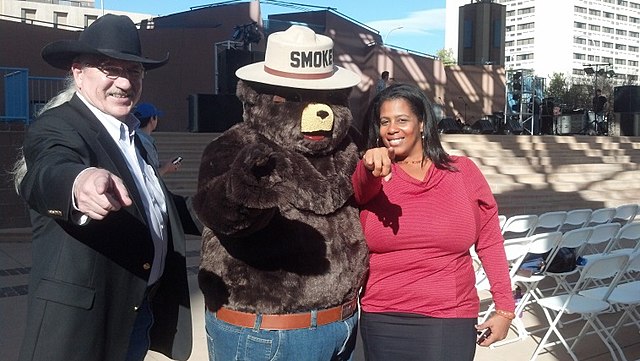 Keynote speakers (Rue Mapp far right) at the Get Wild Festival, part of the National Wilderness 50th Anniversary in Albuquerque, New Mexico on October 18th, 2014.