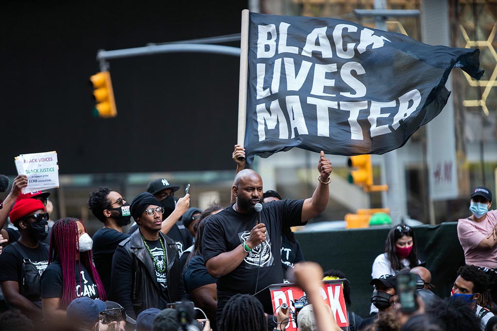 Black Lives Matter protest Times Square New York City June 7, 2020