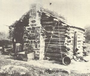 Cherokee Slave Cabin, ca. 1860 (University of OK. Library)