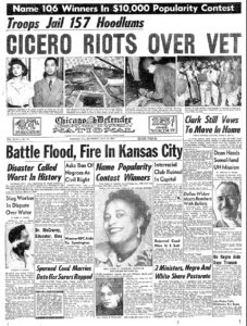 Chicago Defender Front Page on the Cicero Riot