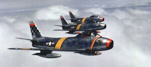 Colonel Benjamin O. Davis Leads Formation of F-86f Sabres During Korean War, 1953 (public domain)