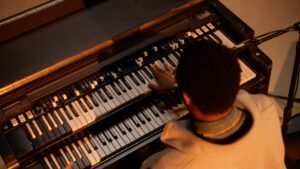 Cory Henry Plays Piano at Brooklyn Studios for GOSPEL (Courtesy of McGee Media)