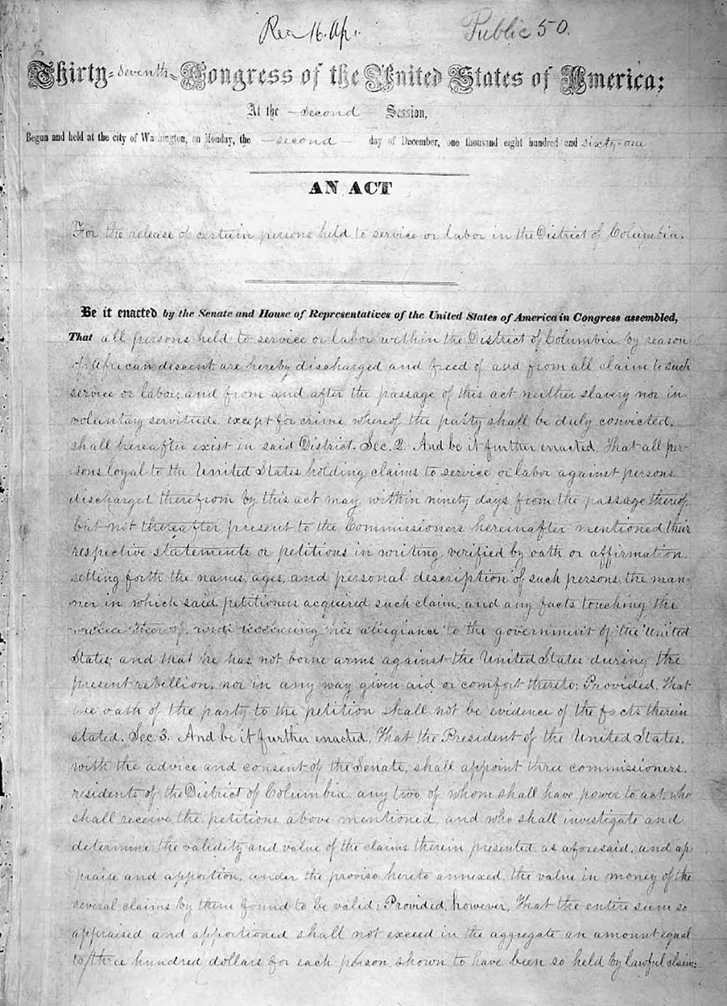 District of Columbia Emancipation Act