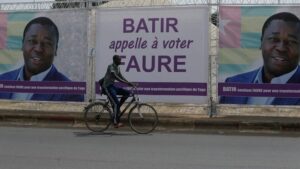Faure Gnassingbe Campaign Sign (VOANews.com)