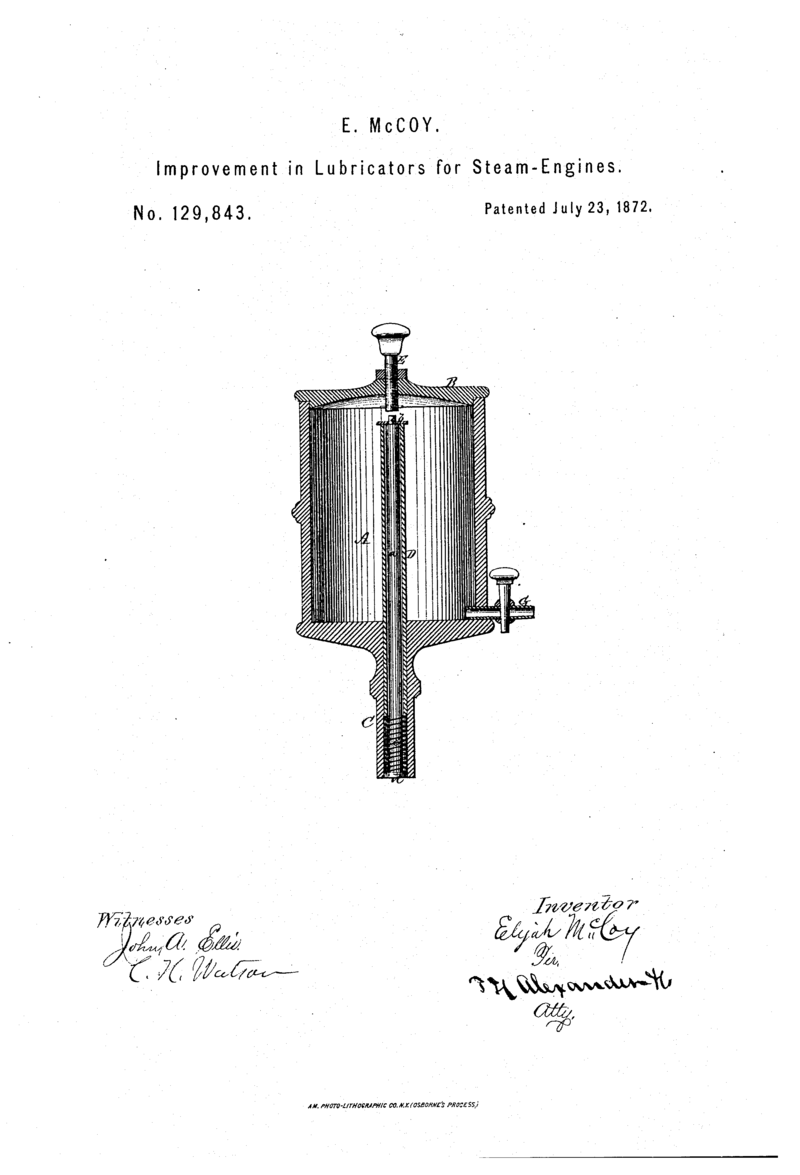 Patent image of a steam engine piston