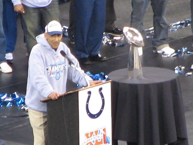 Head Coach Tony Dungy at the Indianapolis Colts Super Bowl XLI celebration, Indianapolis, Indiana (February 5, 2007)