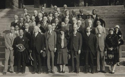 James Weldon Johnson, Third Row, Left at the IPR Conference, Kyoto, Japan, 1929