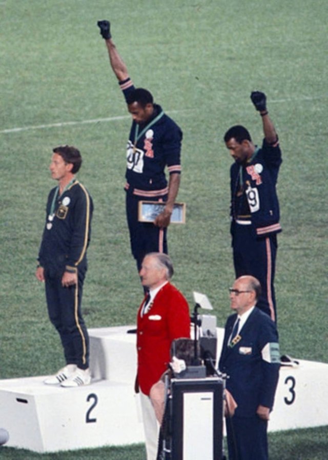 John Carlos, Tommie Smith, 1968 (Wikipedia) John Carlos, Tommie Smith, 1968 (Wikipedia)