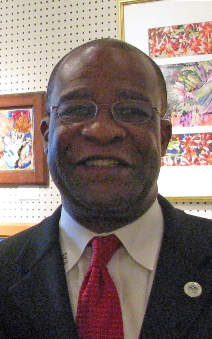 Mississippi gubernatorial candidate Johnny DuPree at a forum sponsored by the Mississippi Democratic Club