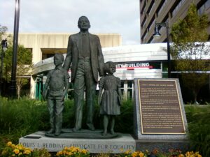 Louis Redding Statue, Wilmington (Blue Delaware)