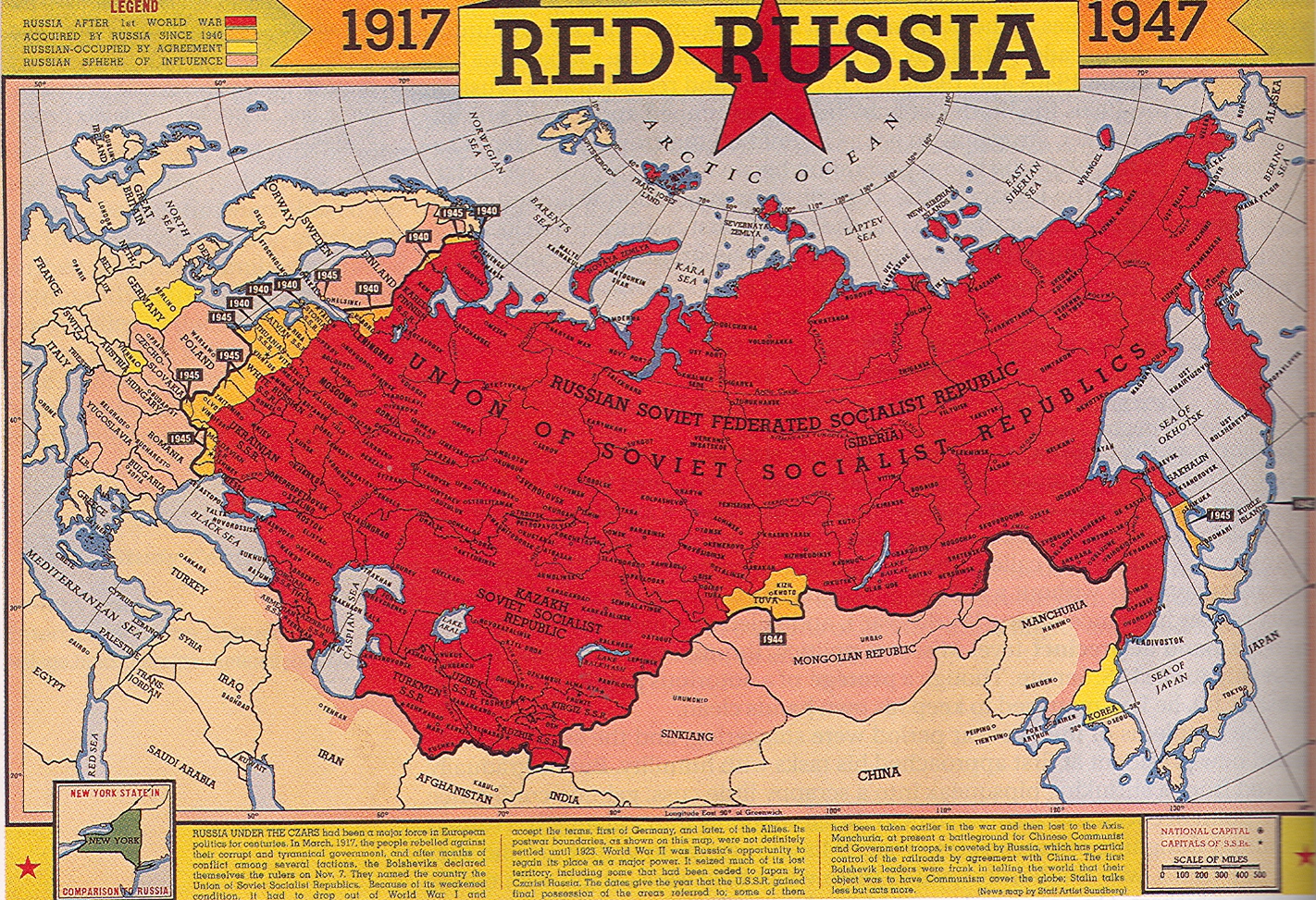 Map of Russia, 1947