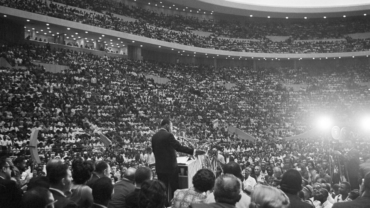 Martin Luther King at Cobo Hall, June 1963 (Wayne State University Digital Collections)