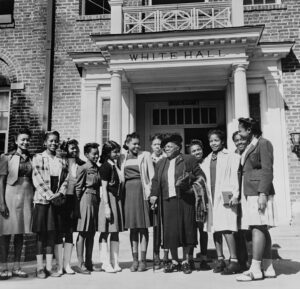 Mary McLeod Bethune with B-C College Students, 1943 (Wikipedia)