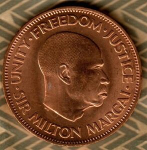 Milton Margai on 1964 Sierra Leone Coin (public domain)