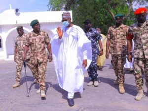 Muhammadu Buhari in Borno (Vanguard News)