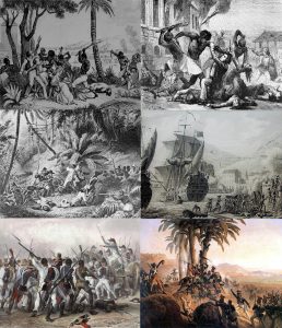 Collage of the Haitian Revolution, 1804. Photo by Bettyreategui (Public Domain)