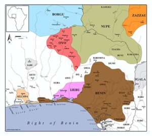 States of the Bight of Benin Interior c. 1580. Photo from Henry B. Lovejoy, African Diaspora Maps, Ltd. (CC BY-SA 4.0)