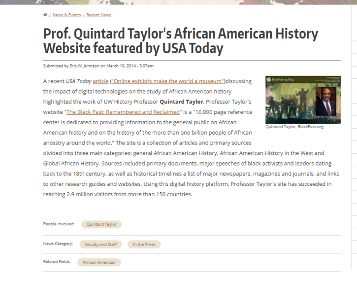 Dr. Taylor at the University of Washington