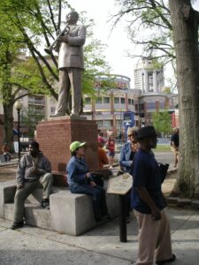 W.C. Handy Statue in W.C. Handy Park Beale Street Memphis 2012 (Courtesy Quintard Taylor Collection)