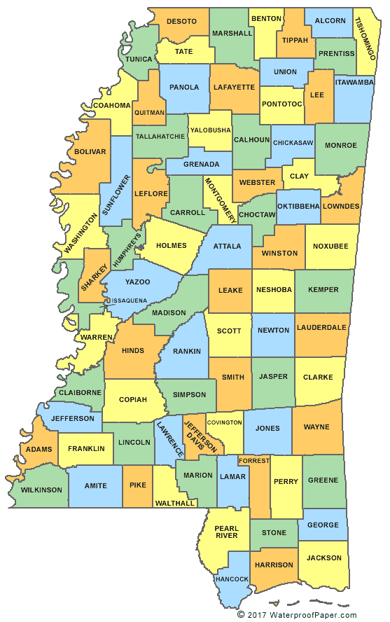 Mississippi counties