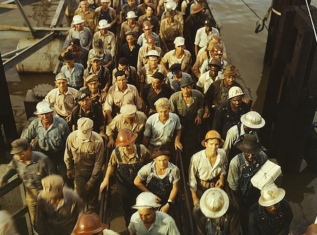 Shipyard Warkers, Beaumont, Texas, ca. 1943