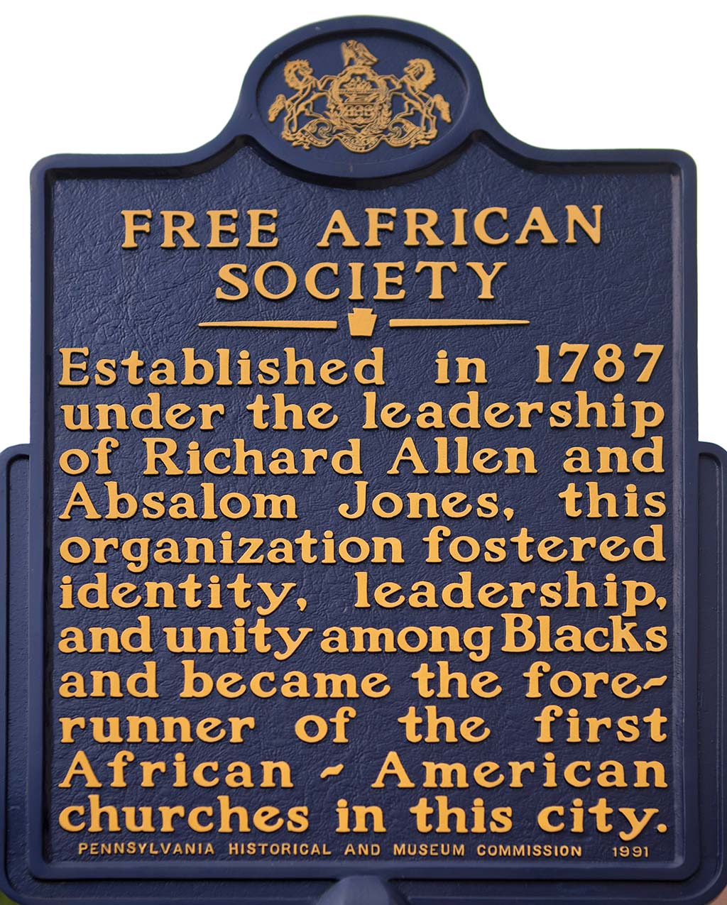 Free African Society Of Philadelphia 1787